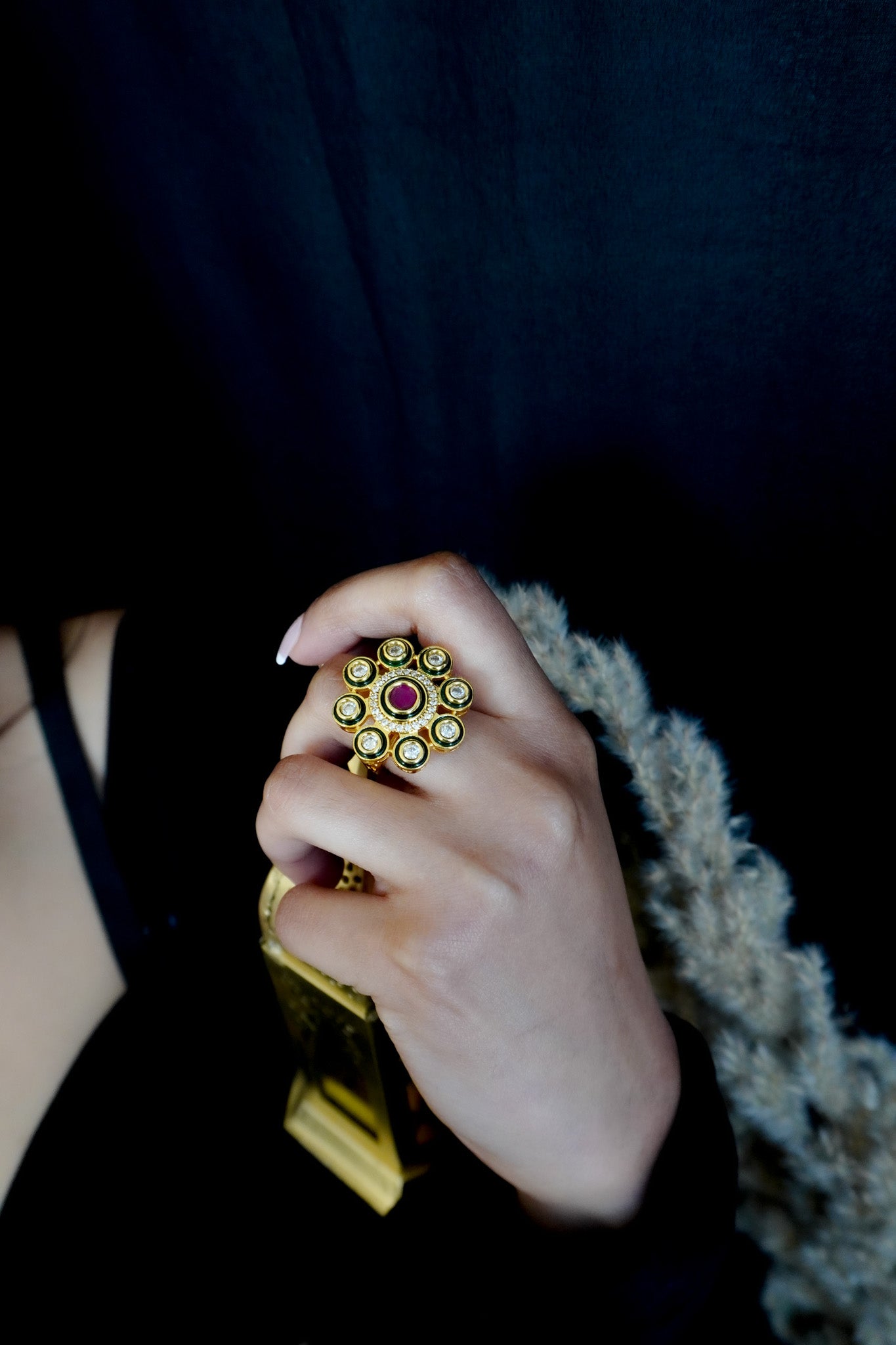 Aasmin Kundan Ring