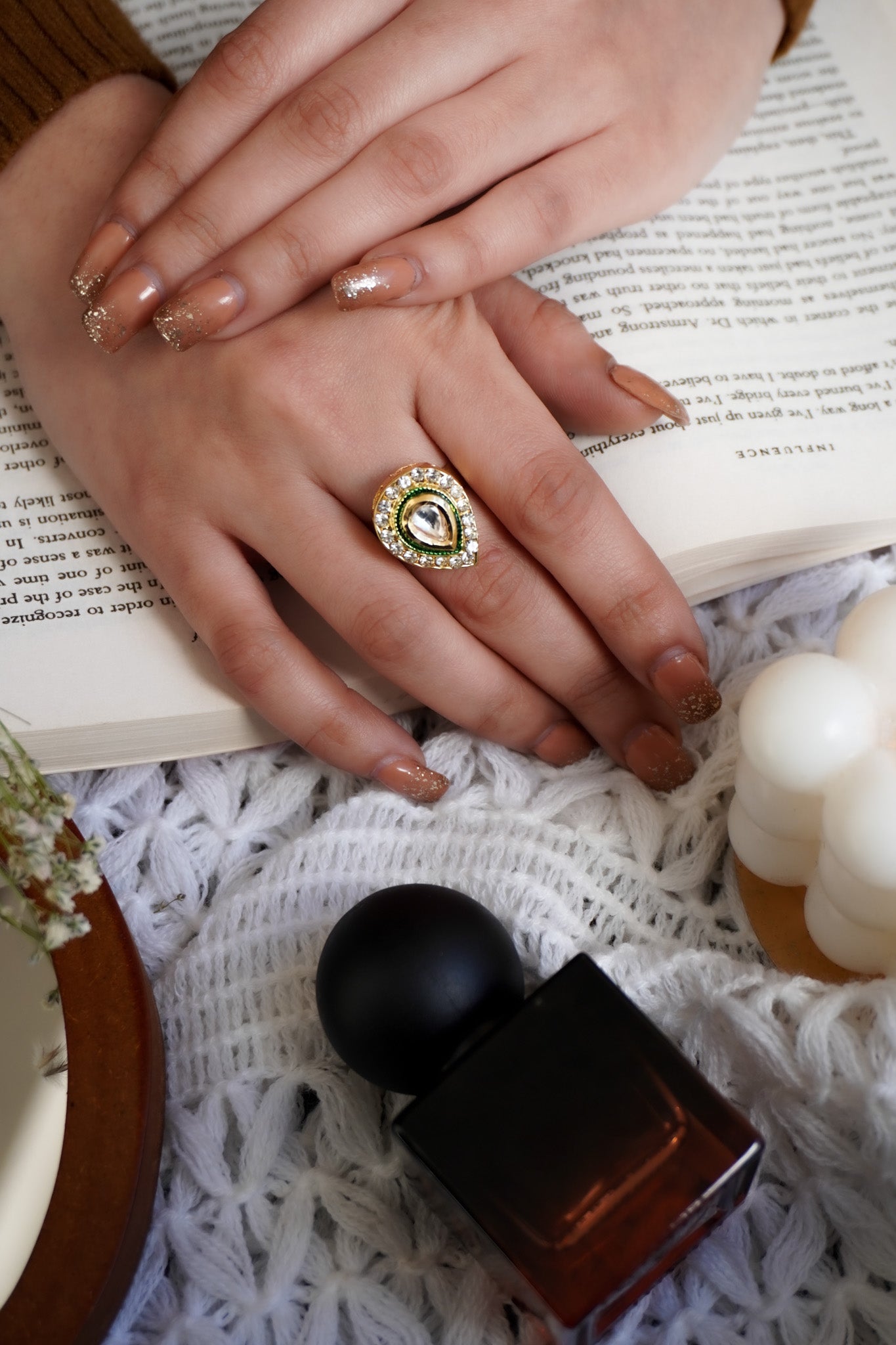 Aishwarya Kundan and Stone Ring