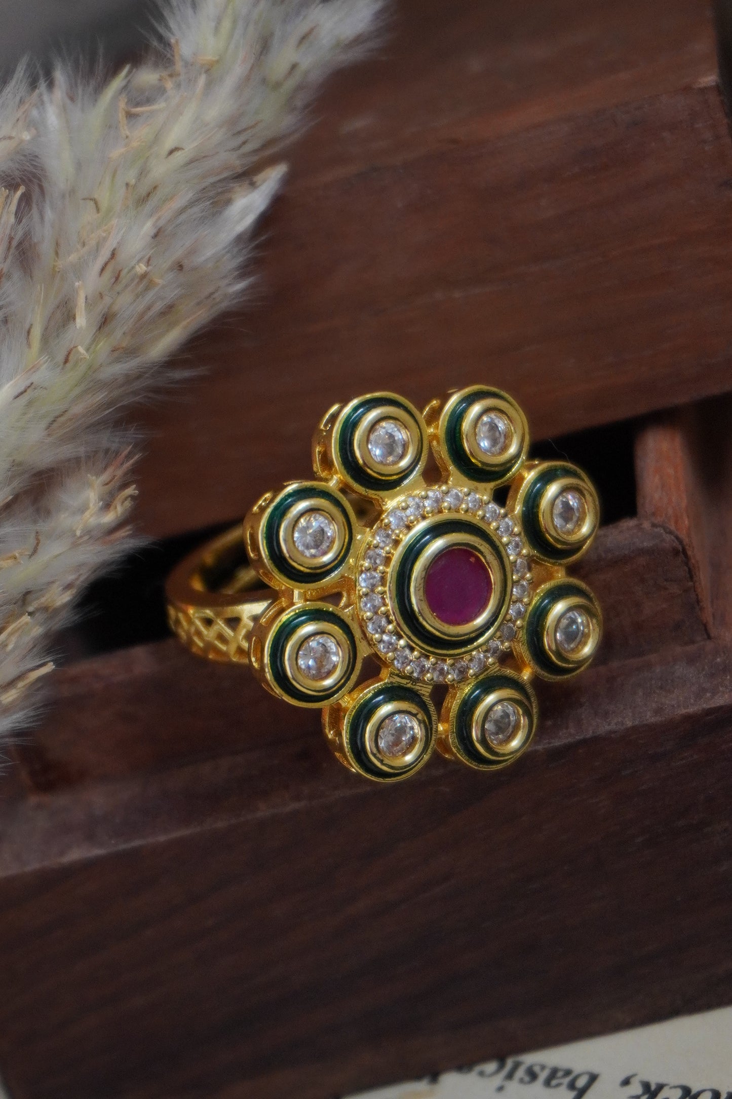 Aasmin Kundan Ring