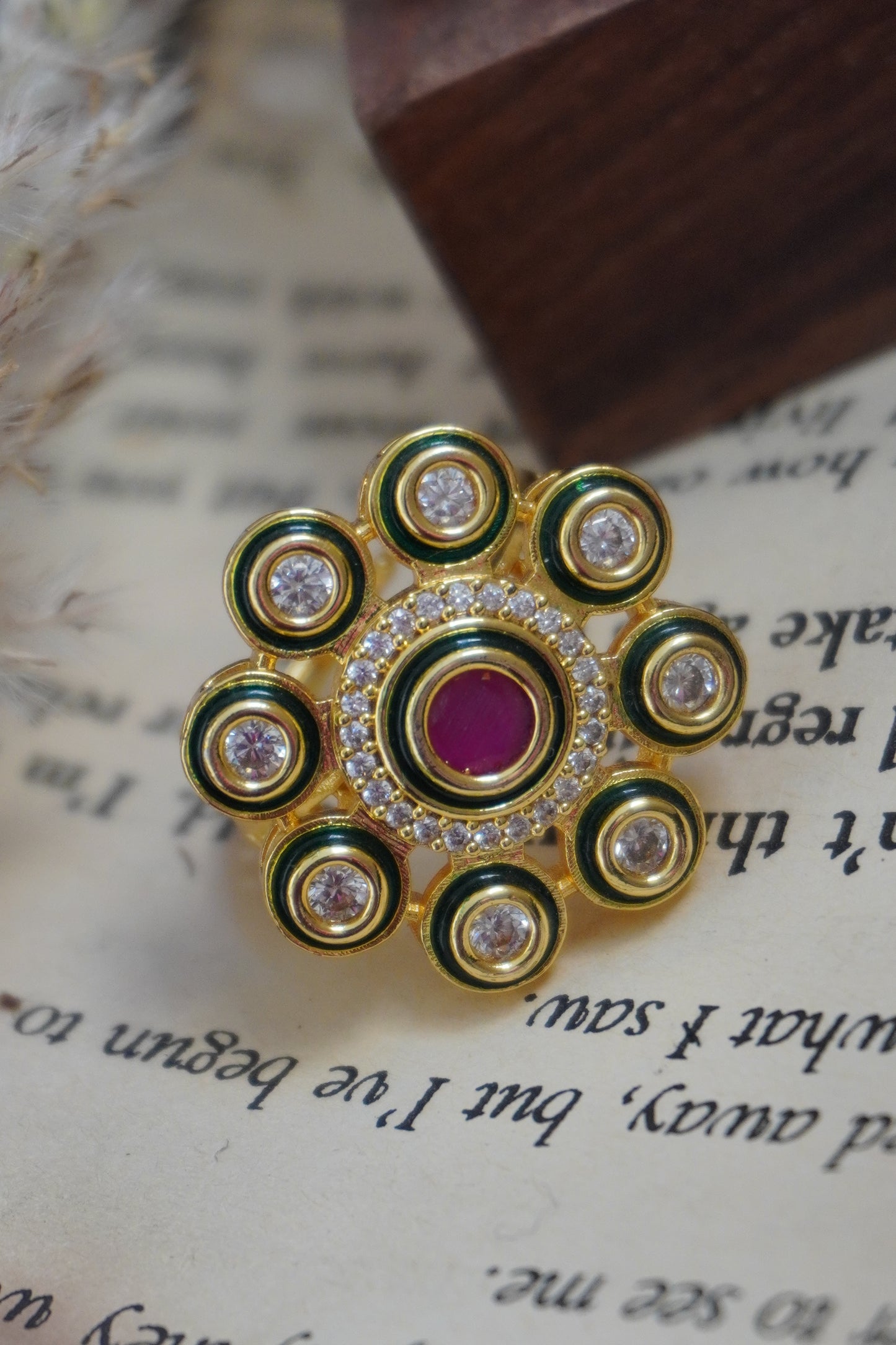 Aasmin Kundan Ring