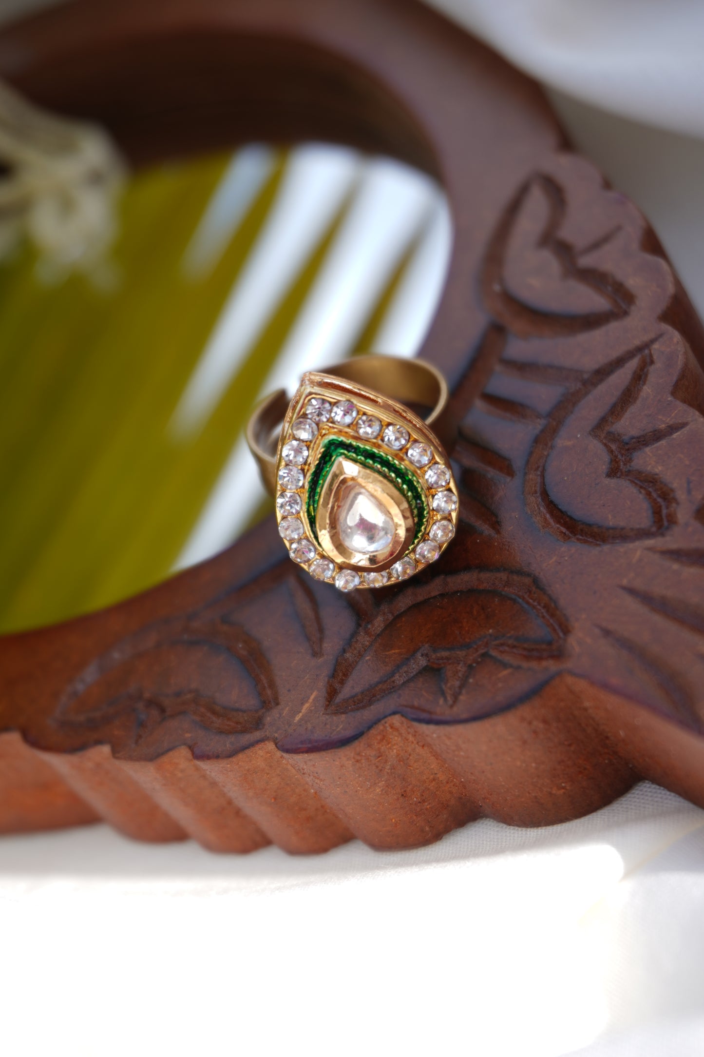 Aishwarya Kundan and Stone Ring