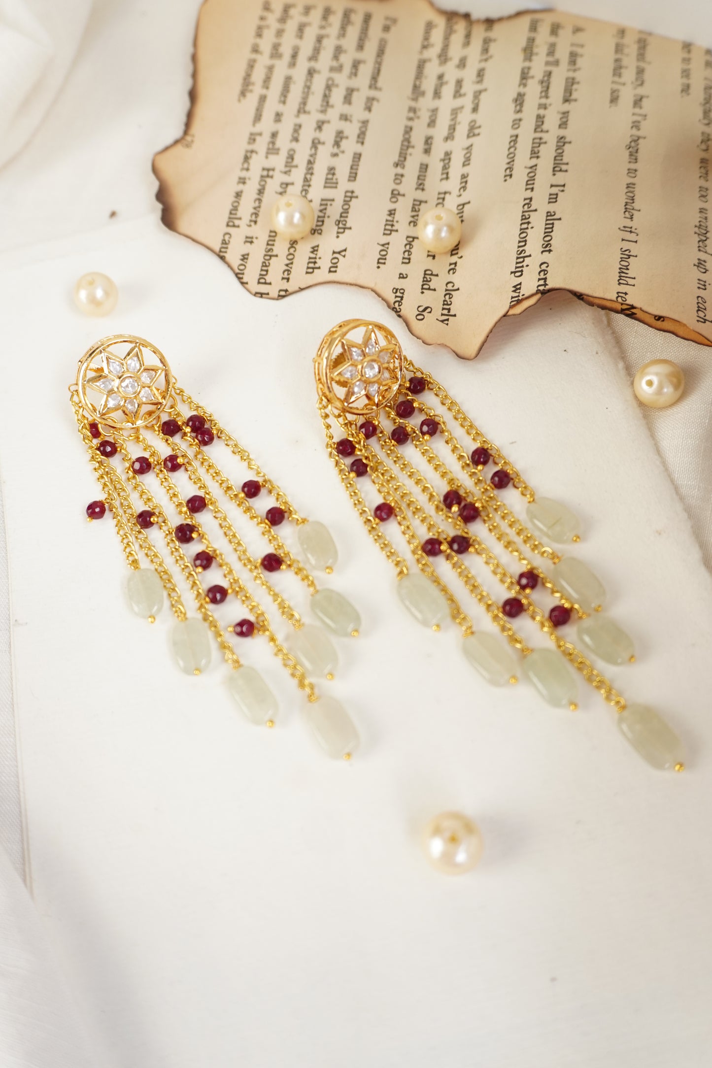 Elora Mint Kundan Earings