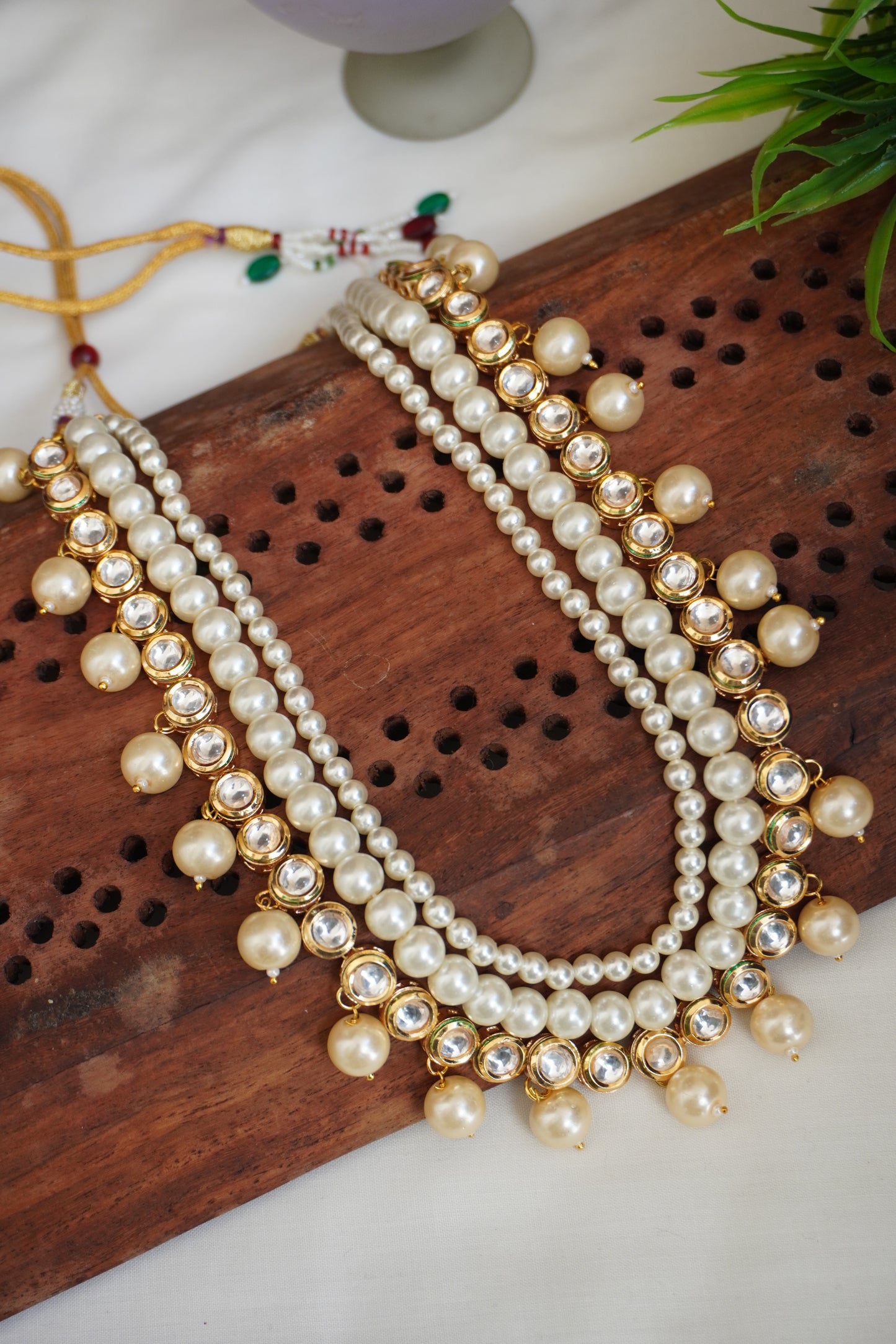 Sundara Kundan and Pearls Necklace