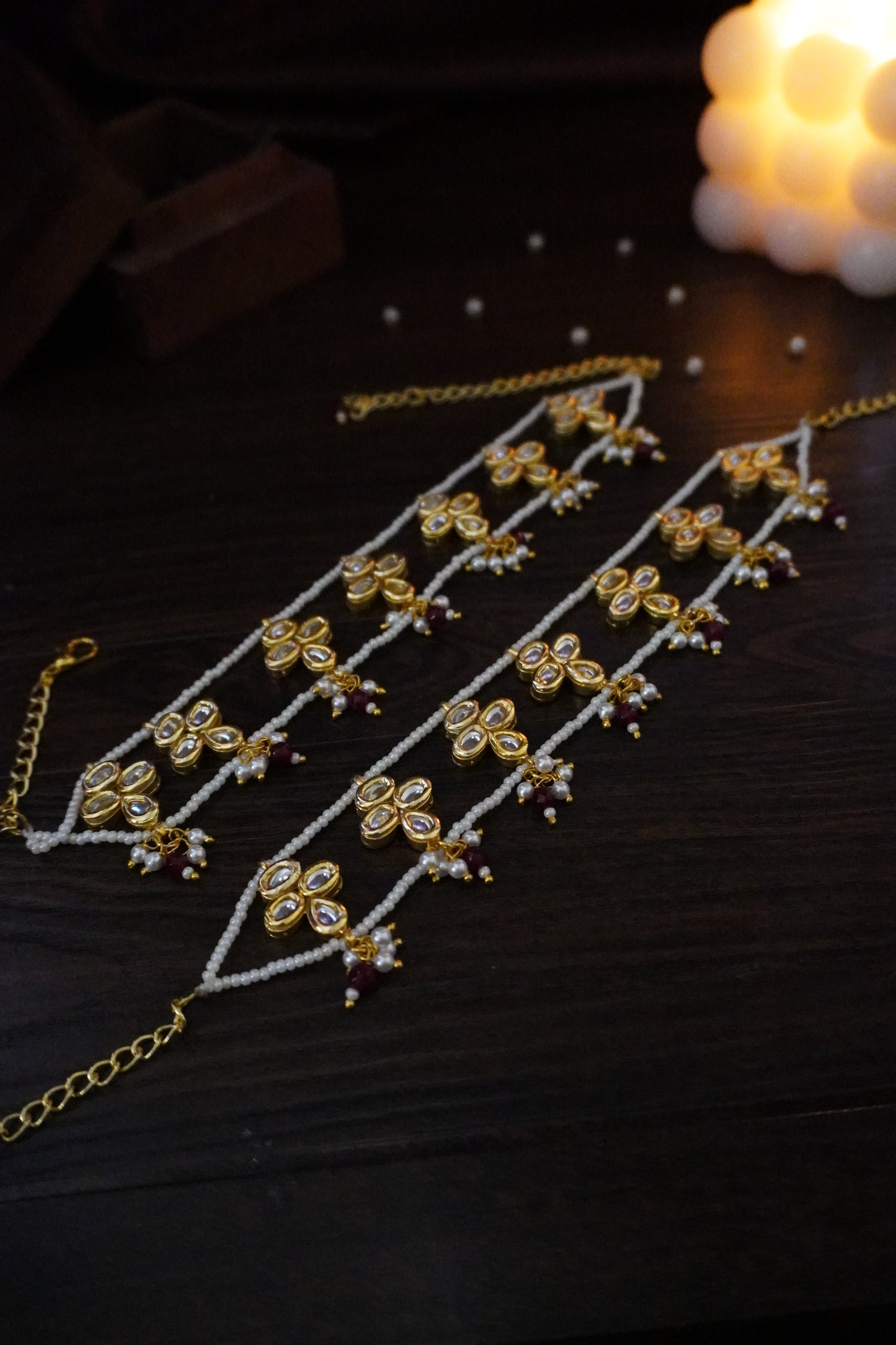 Anvi Kundan Anklets