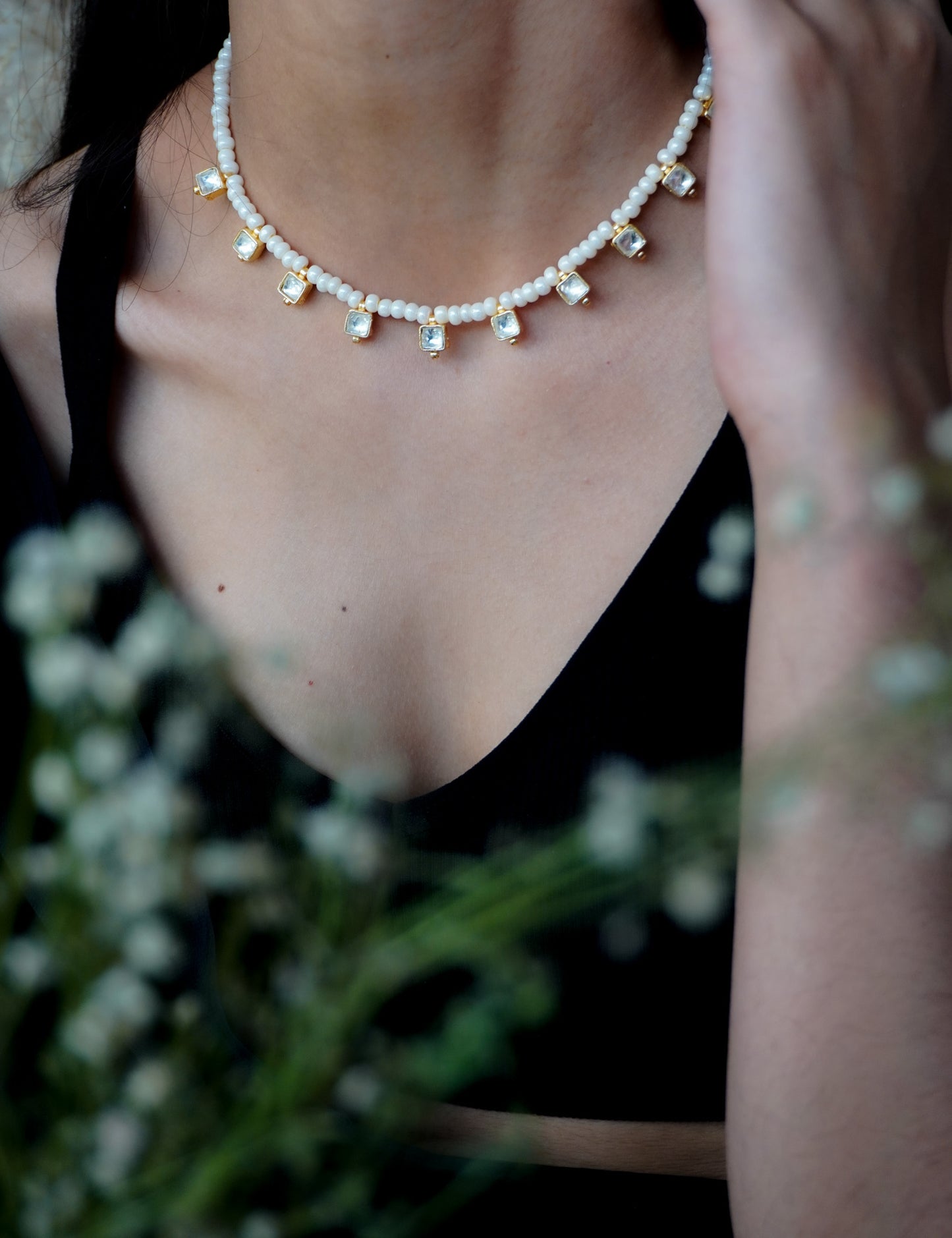 Jashn Kundan and Pearls Necklace