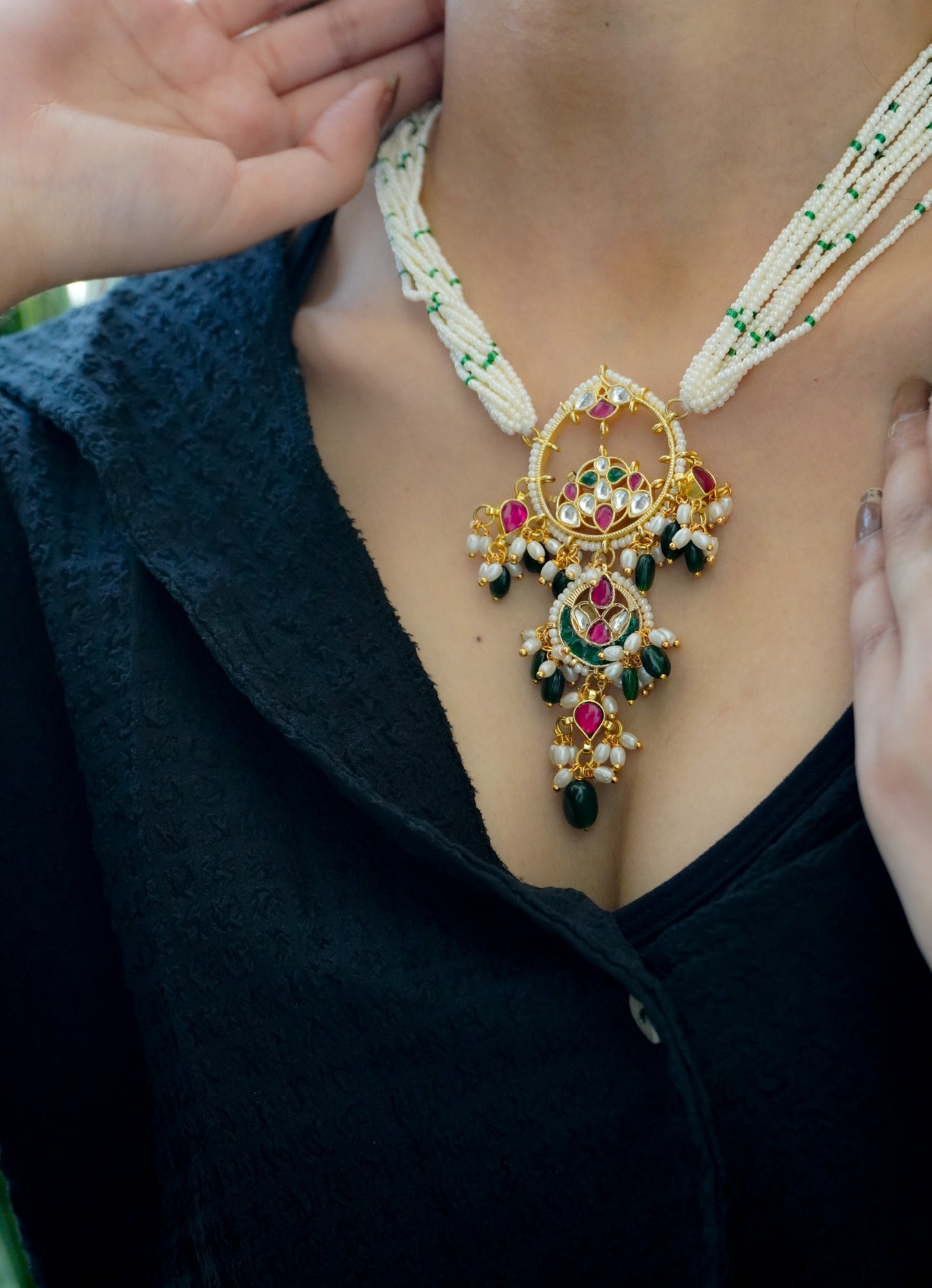 Zayra Kundan and Pearls Necklace