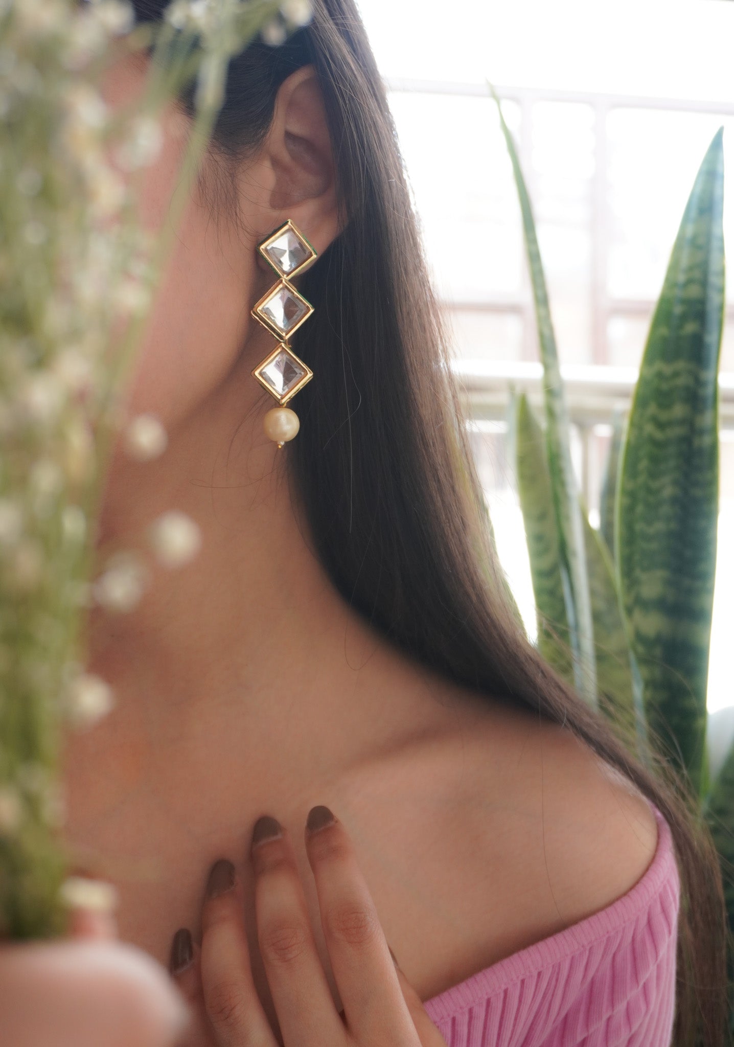 Radiant Kundan Statement Earrings