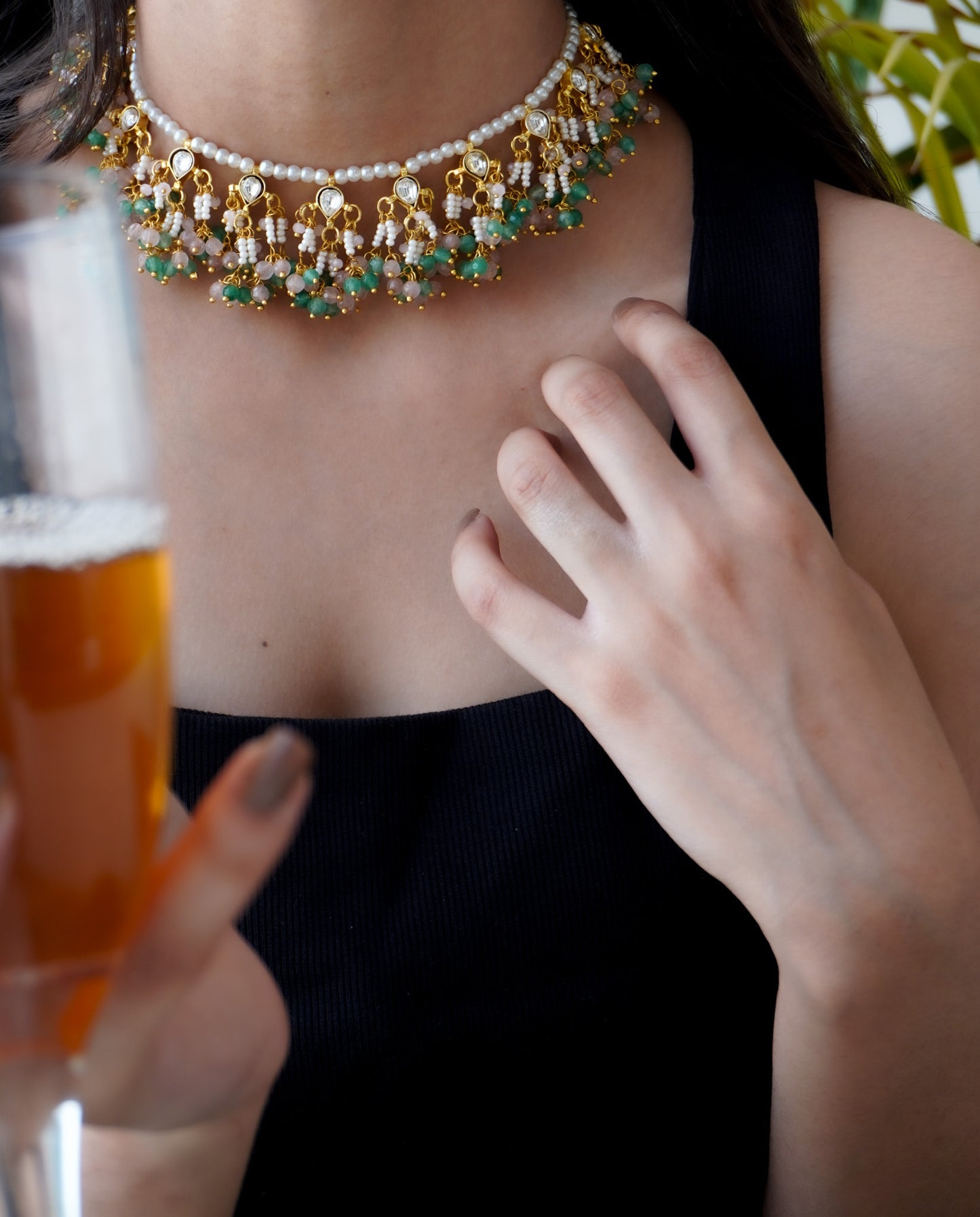Aaradhya Kundan and Stones Necklace