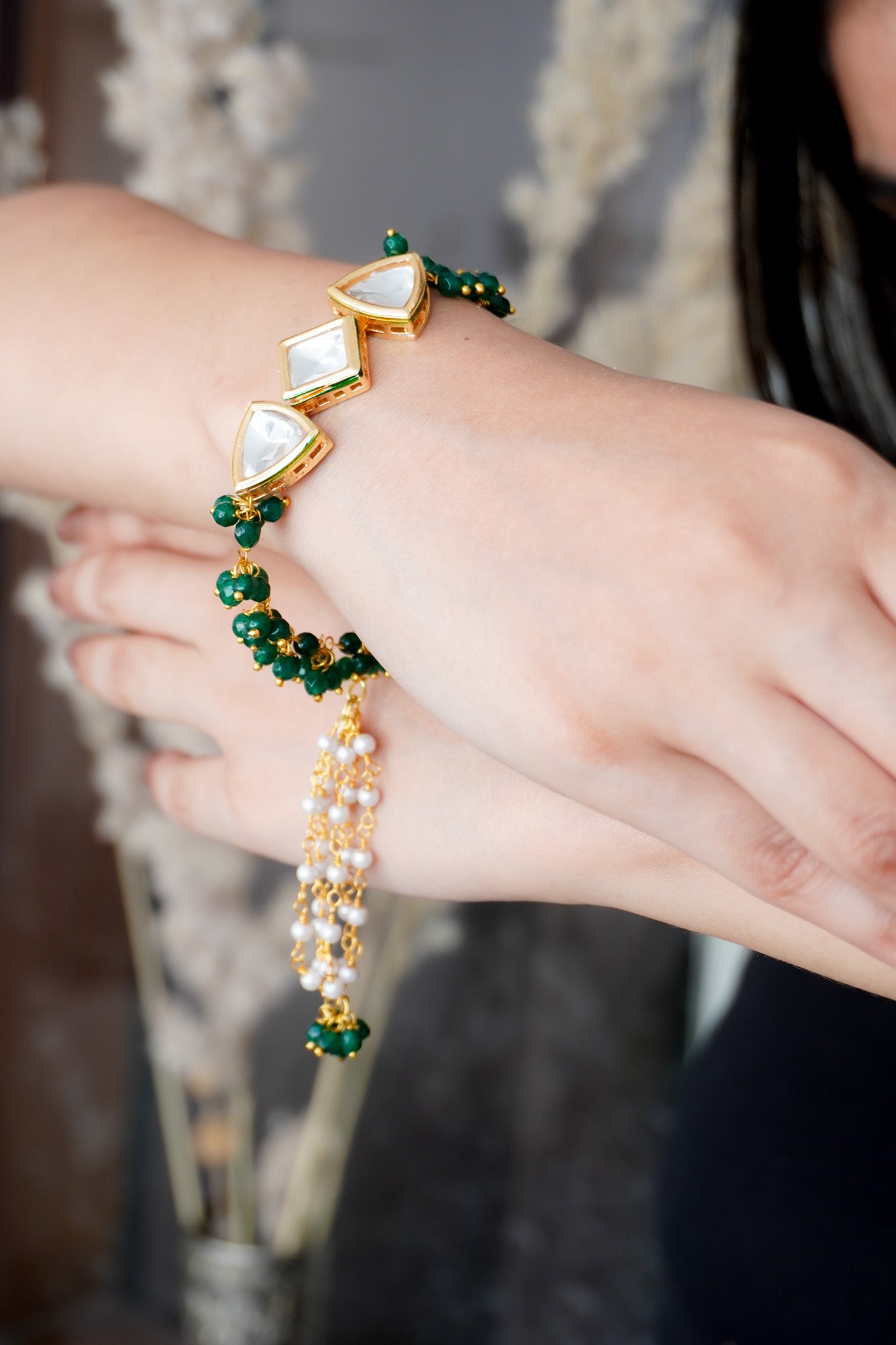 Shanaya Kundan and Stones Bracelet