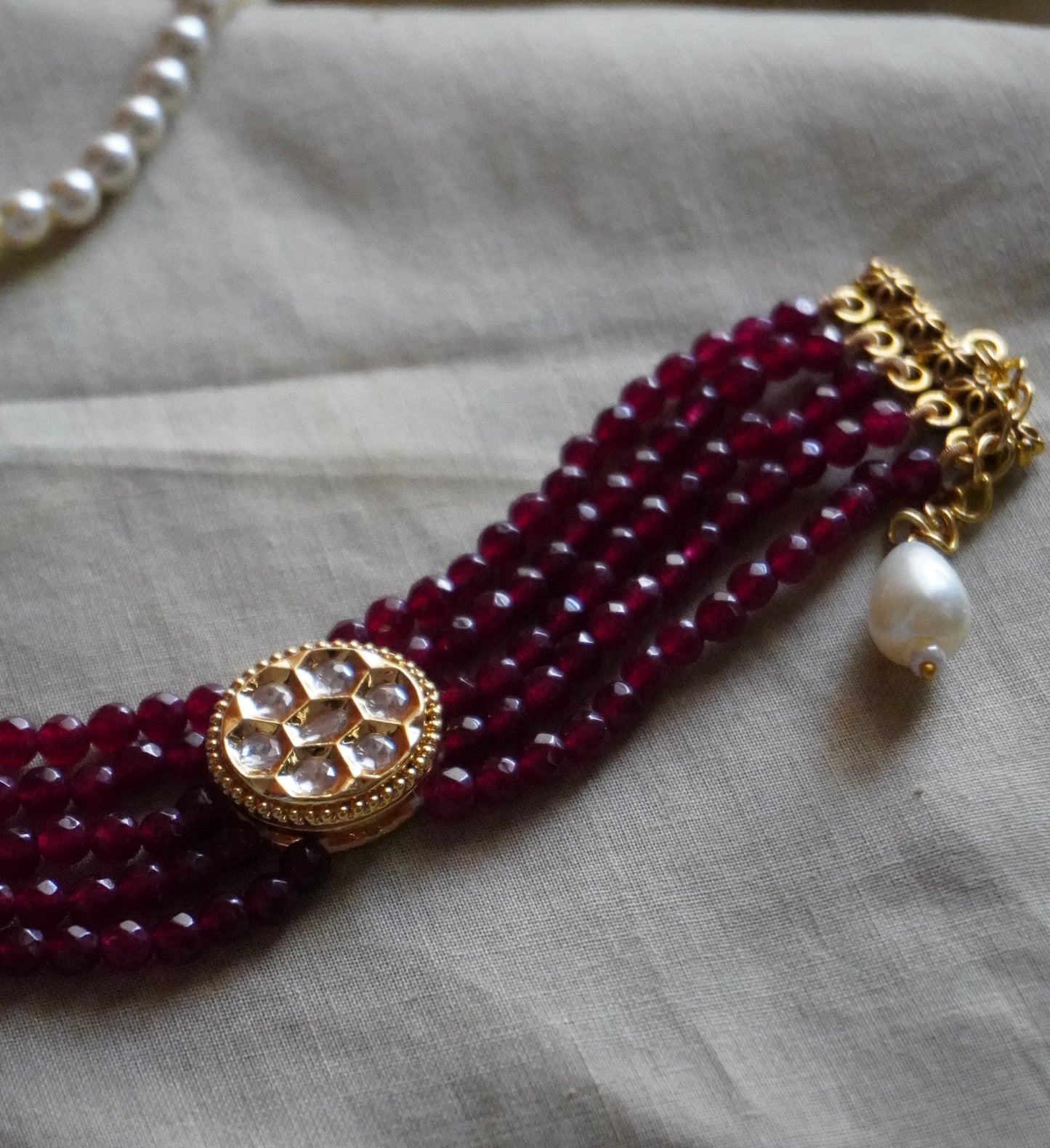 Zarinya Stones and Kundan Necklace