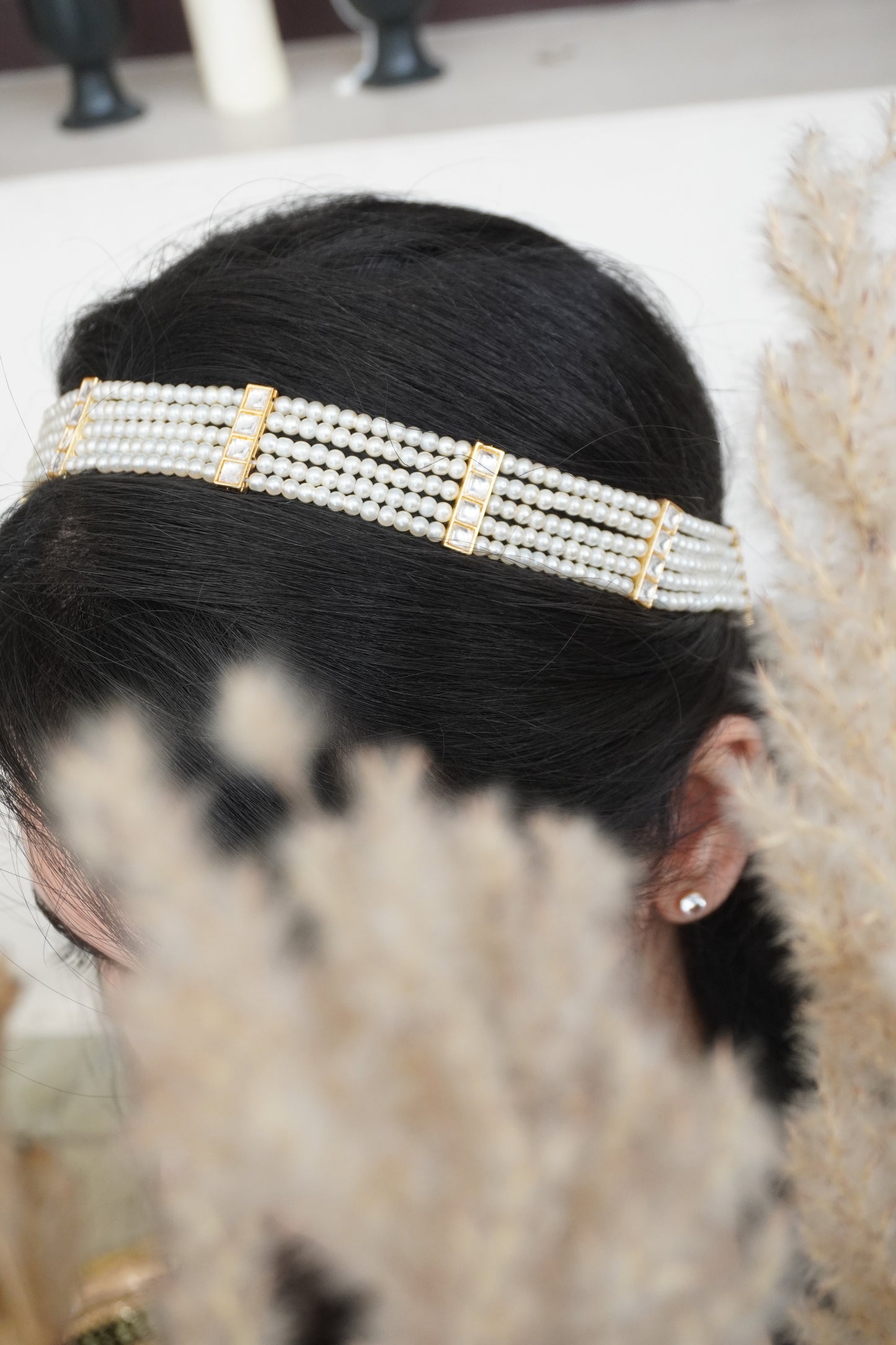 Mahi Kunadn and Pearls Headband