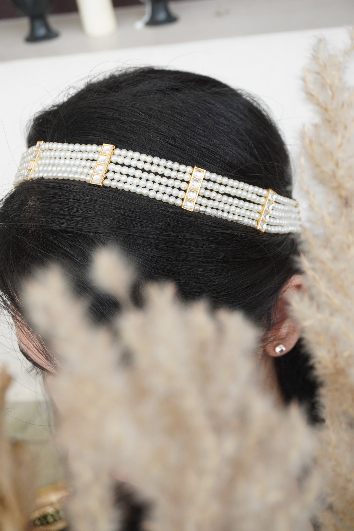 Mahi Kunadn and Pearls Headband