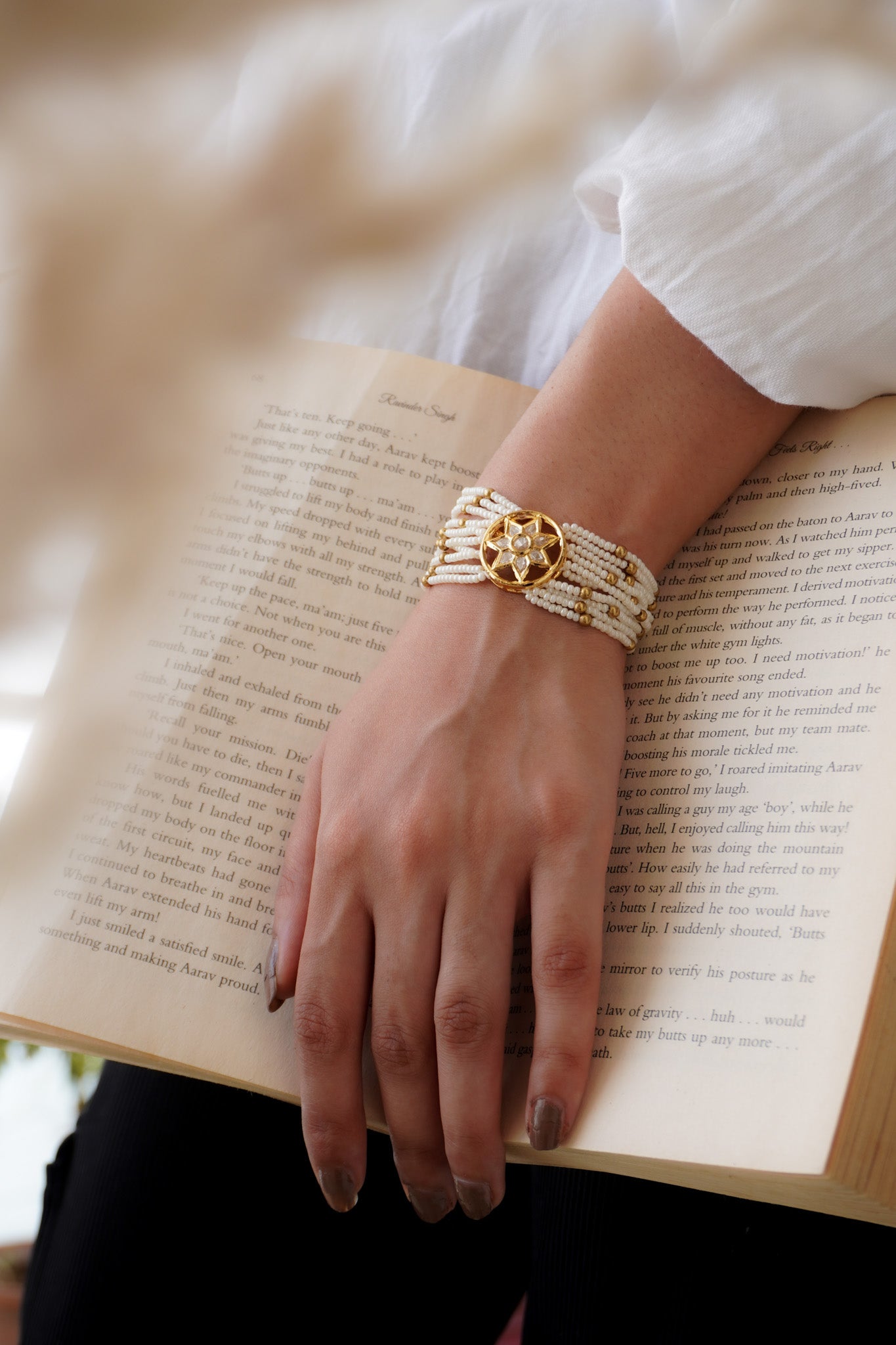 Ivana Pearls and Kundan Bracelet