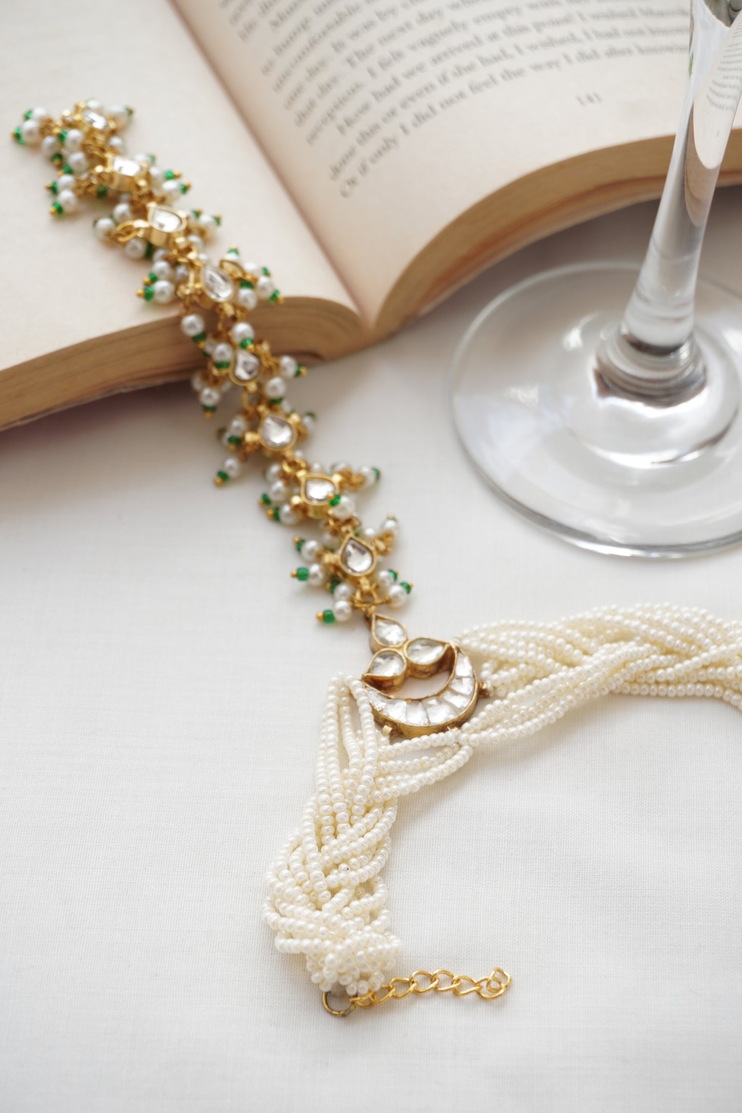 Rajnidhi Kundan and Pearls Haatha Phool