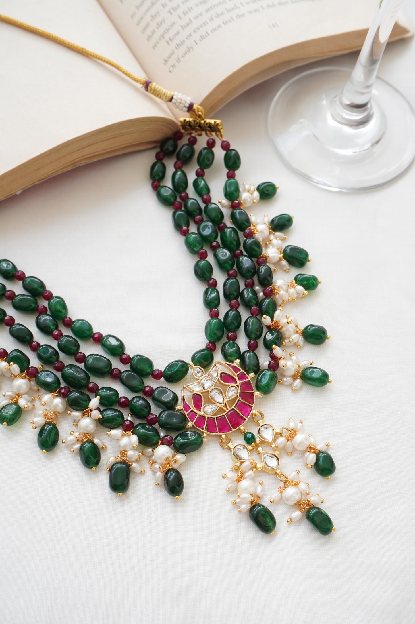Rani Kundan and Pearls Necklace