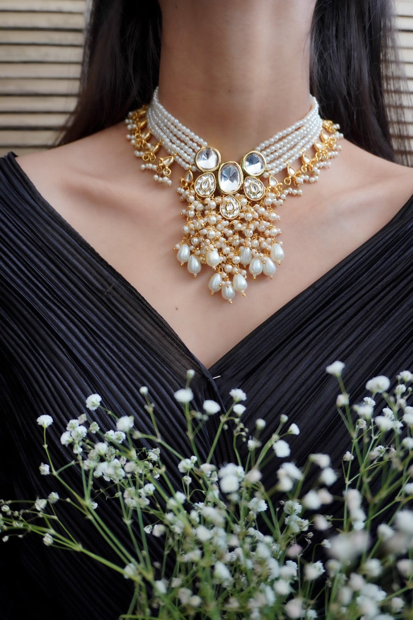 Madhurima Kundan and Pearls Necklace