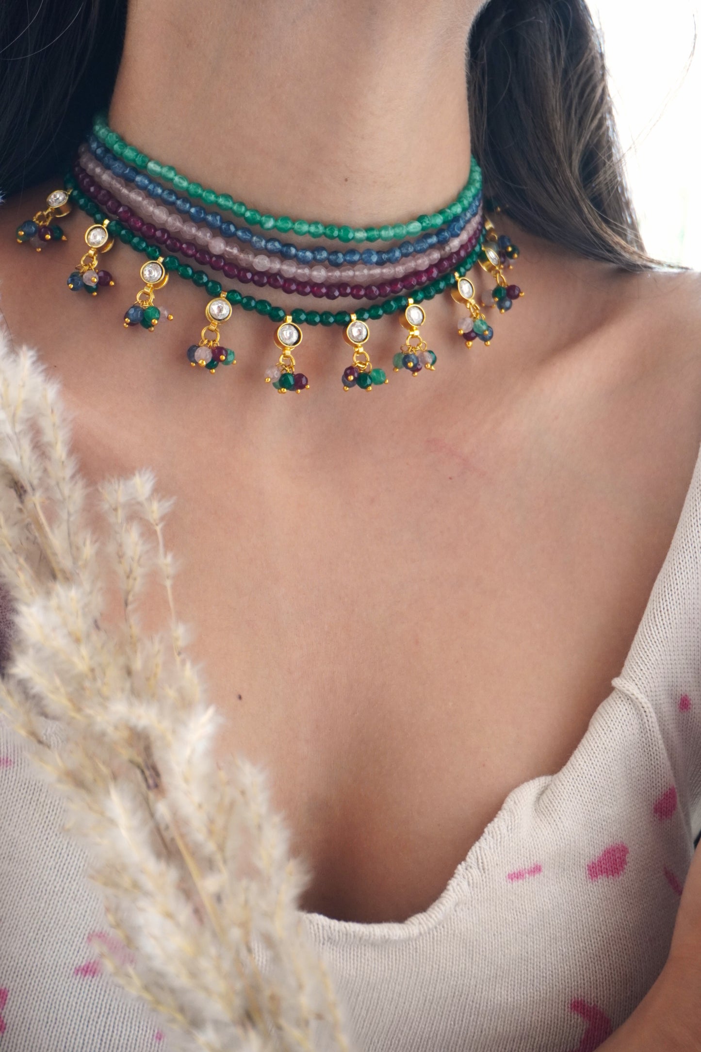 Simran Multicolored Kundan Necklace