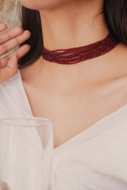 Shrinika Red Choker Necklace