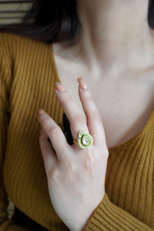 Aishwarya Kundan and Stone Ring