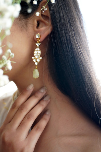 Aqua Grace Kundan Earrings