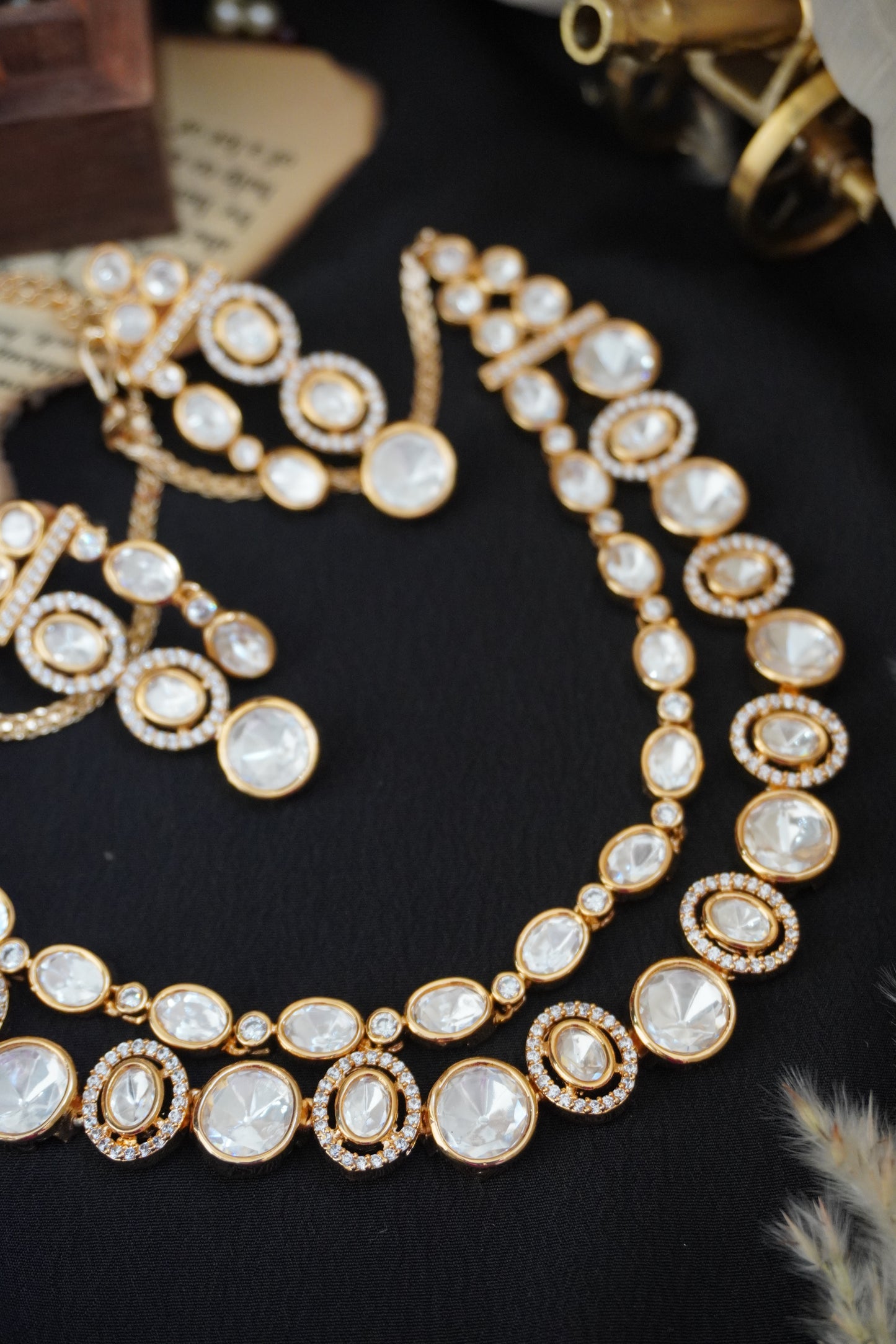 Shravani Layered Polki Necklace Set