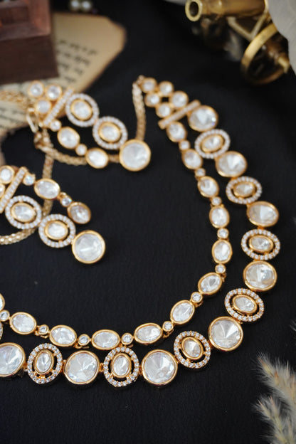 Shravani Layered Polki Necklace Set