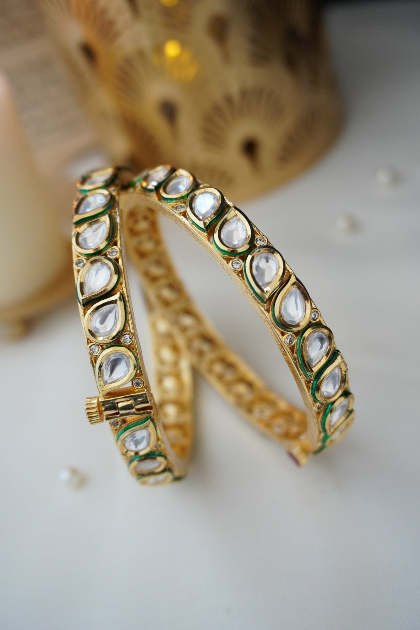 Julia Kundan Bangles - Set of 2