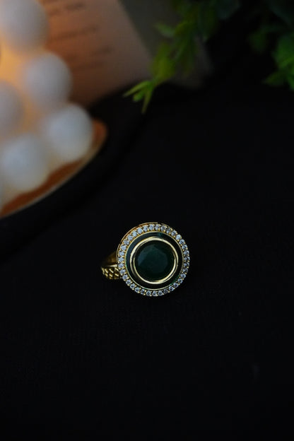 Jasmine Green Stone Ring