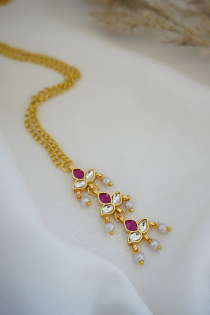 Noir Kundan and Pearls Necklace