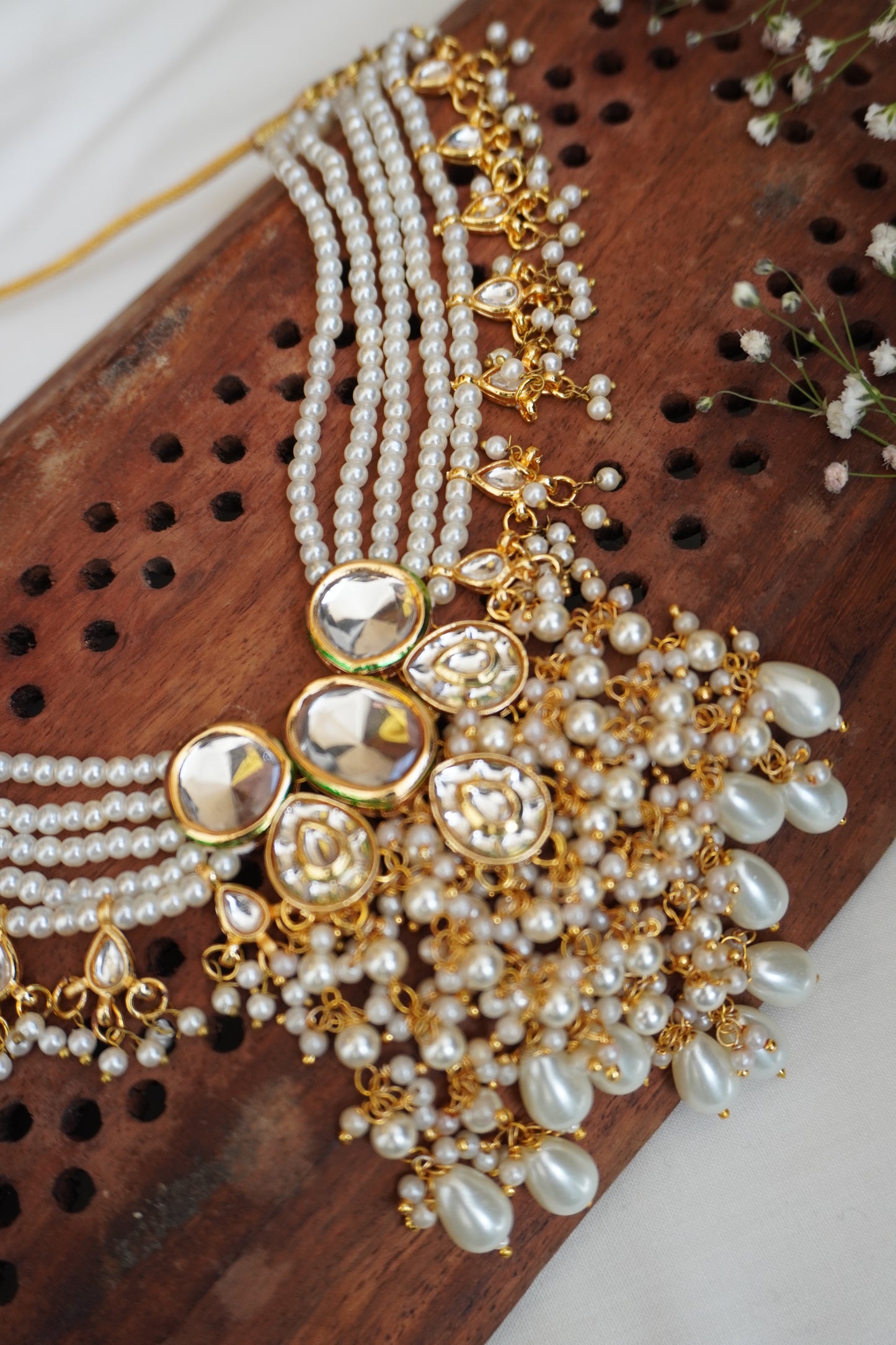 Madhurima Kundan and Pearls Necklace