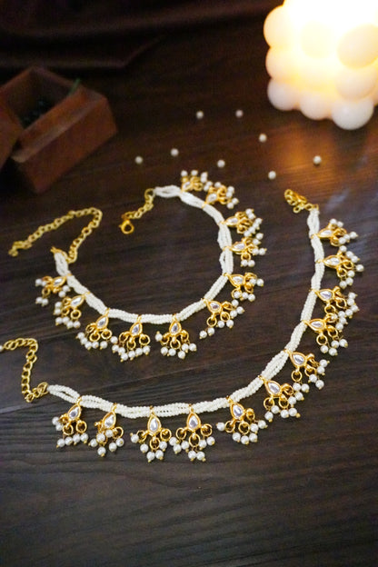 Akansha Kundan anklets