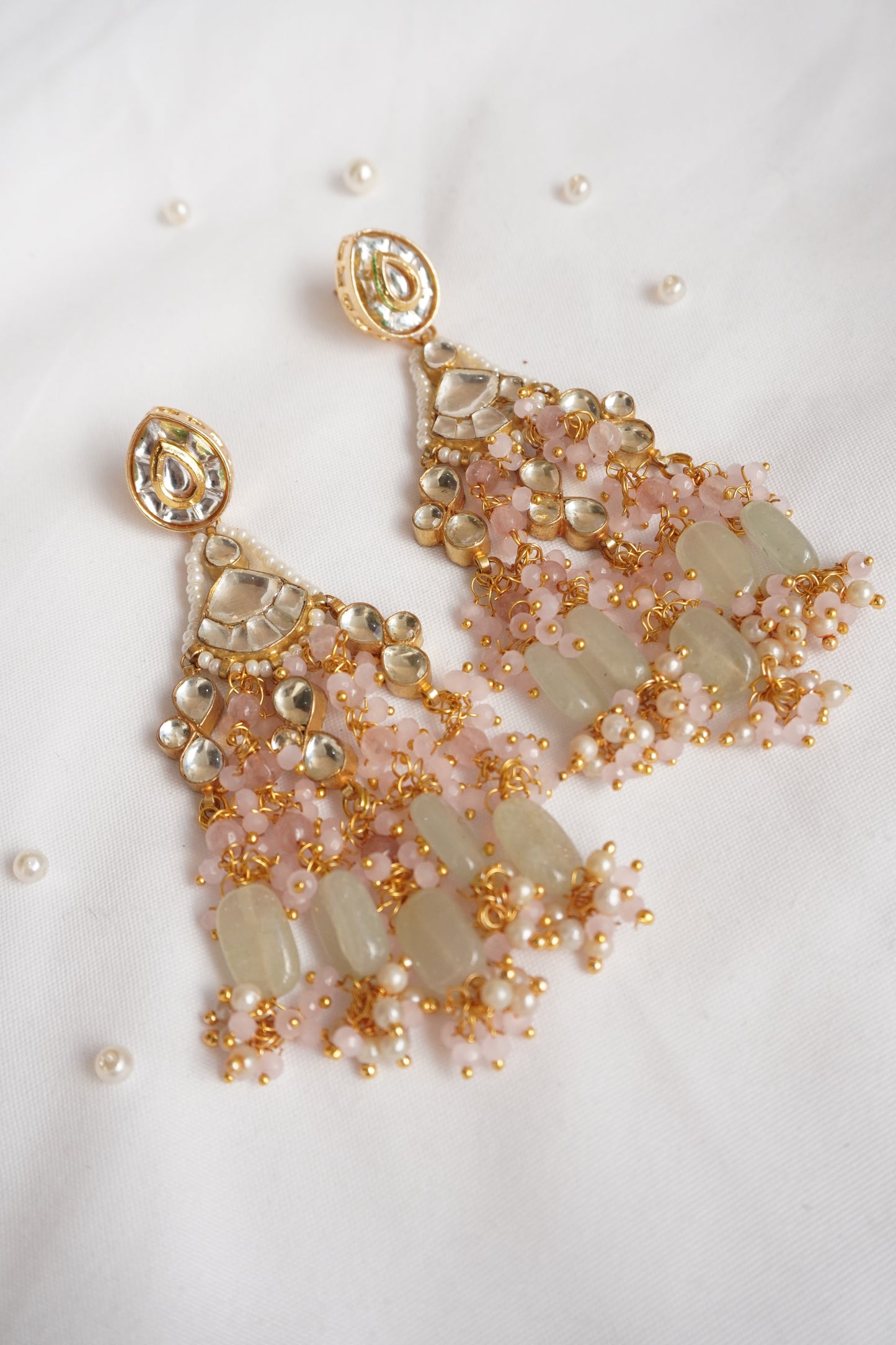 Huma Pastel Kundan Earrings
