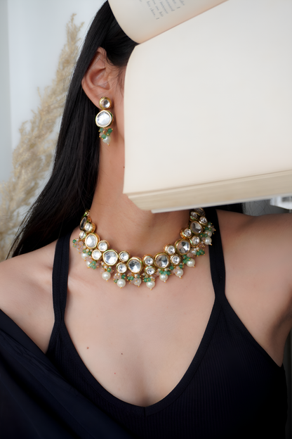 Heena Kundan and Pearls Necklace Set