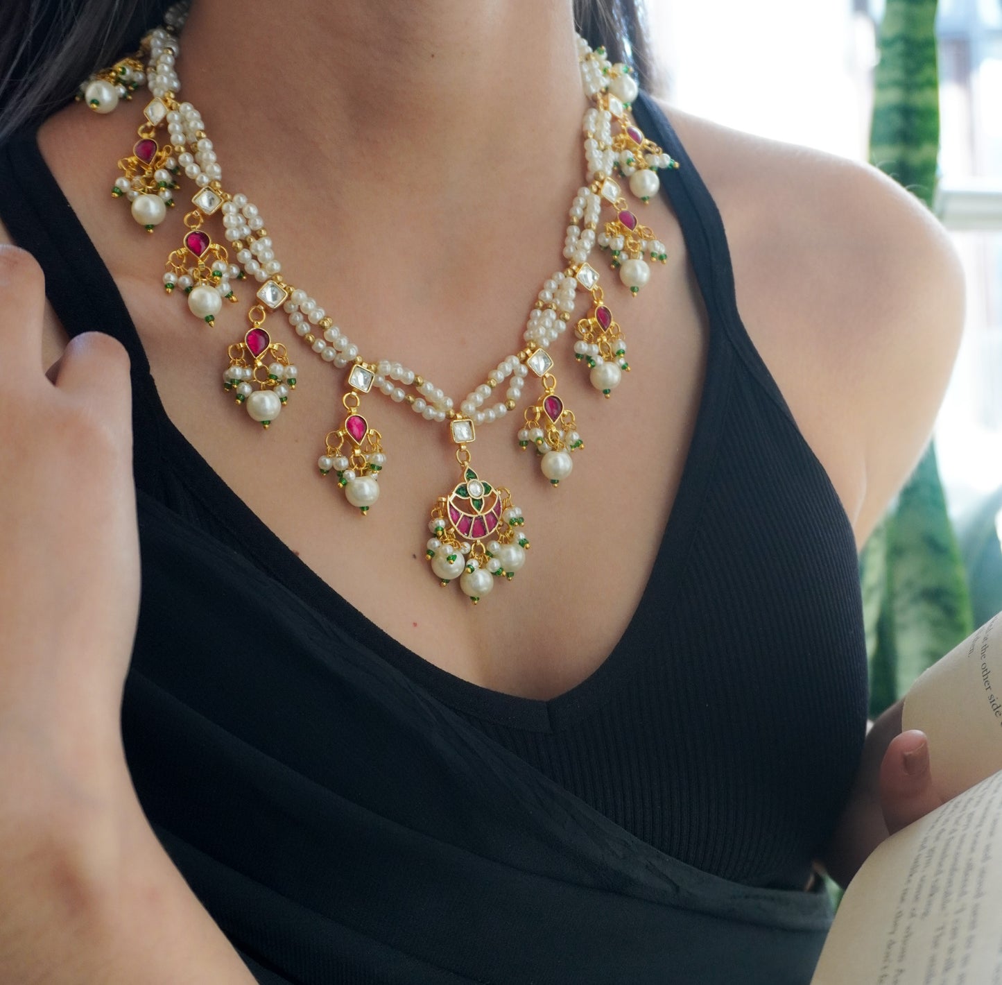 Nizam’s Grace Kundan and Pearls Necklace