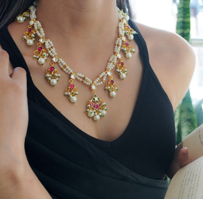 Nizam’s Grace Kundan and Pearls Necklace