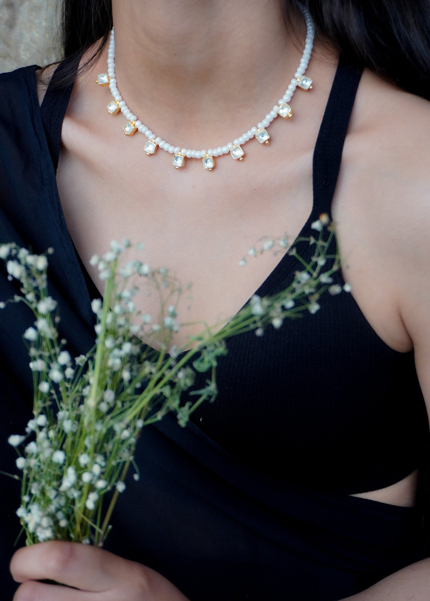 Jashn Kundan and Pearls Necklace