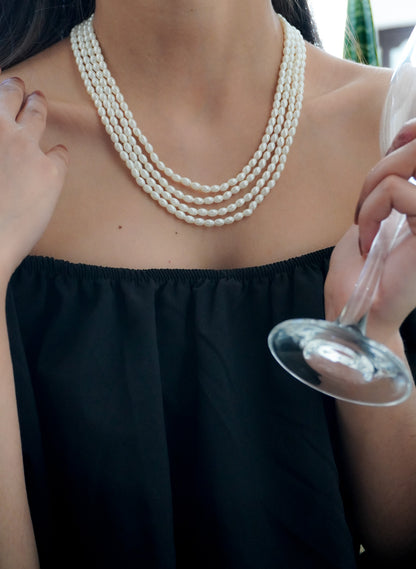 Moonlight Layers Pearls Necklace