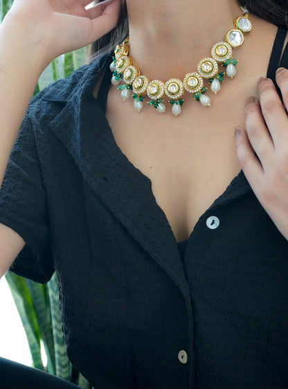 Nayra Kundan and Pearls Necklace