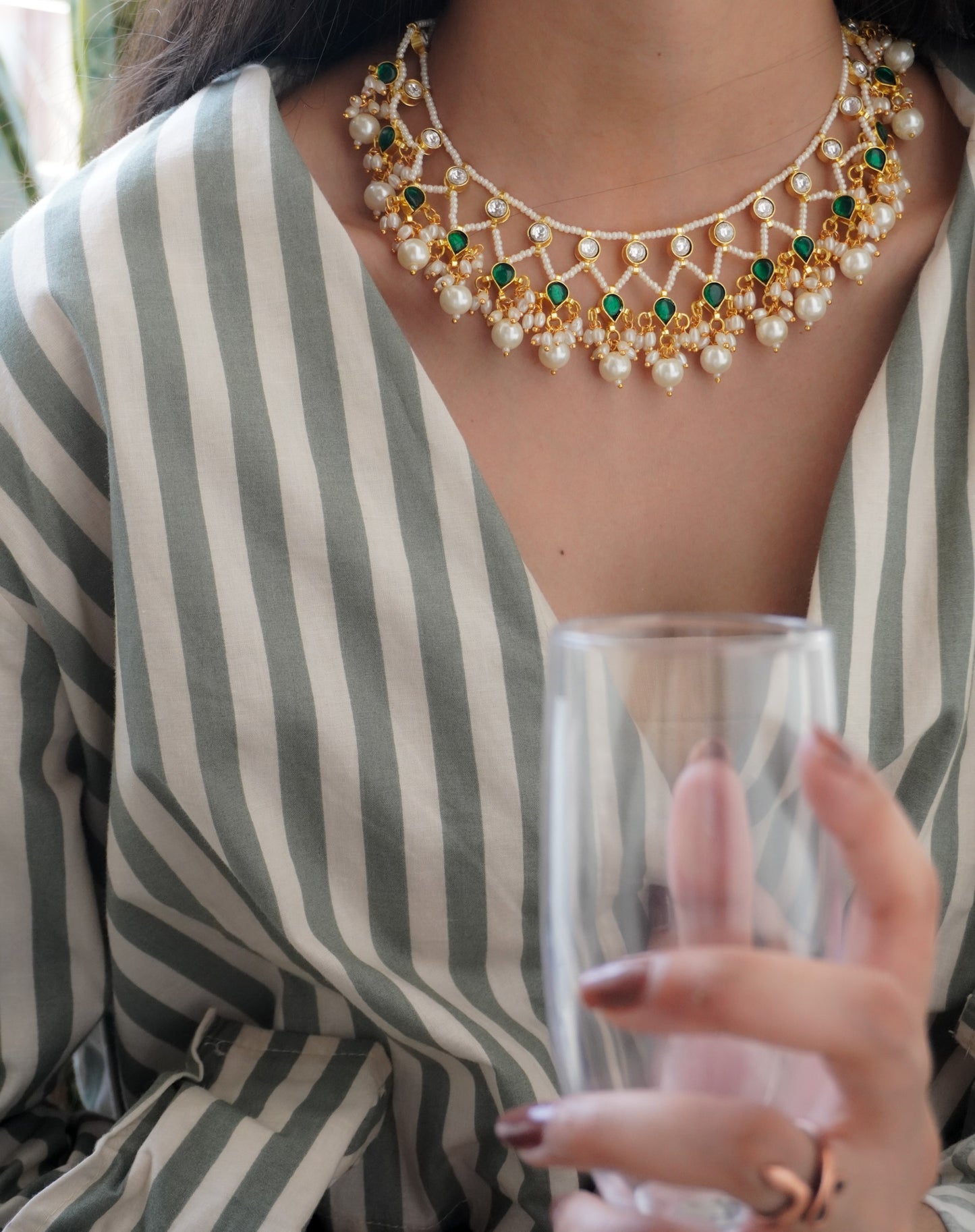 Ziya Kundan and Pearls Necklace