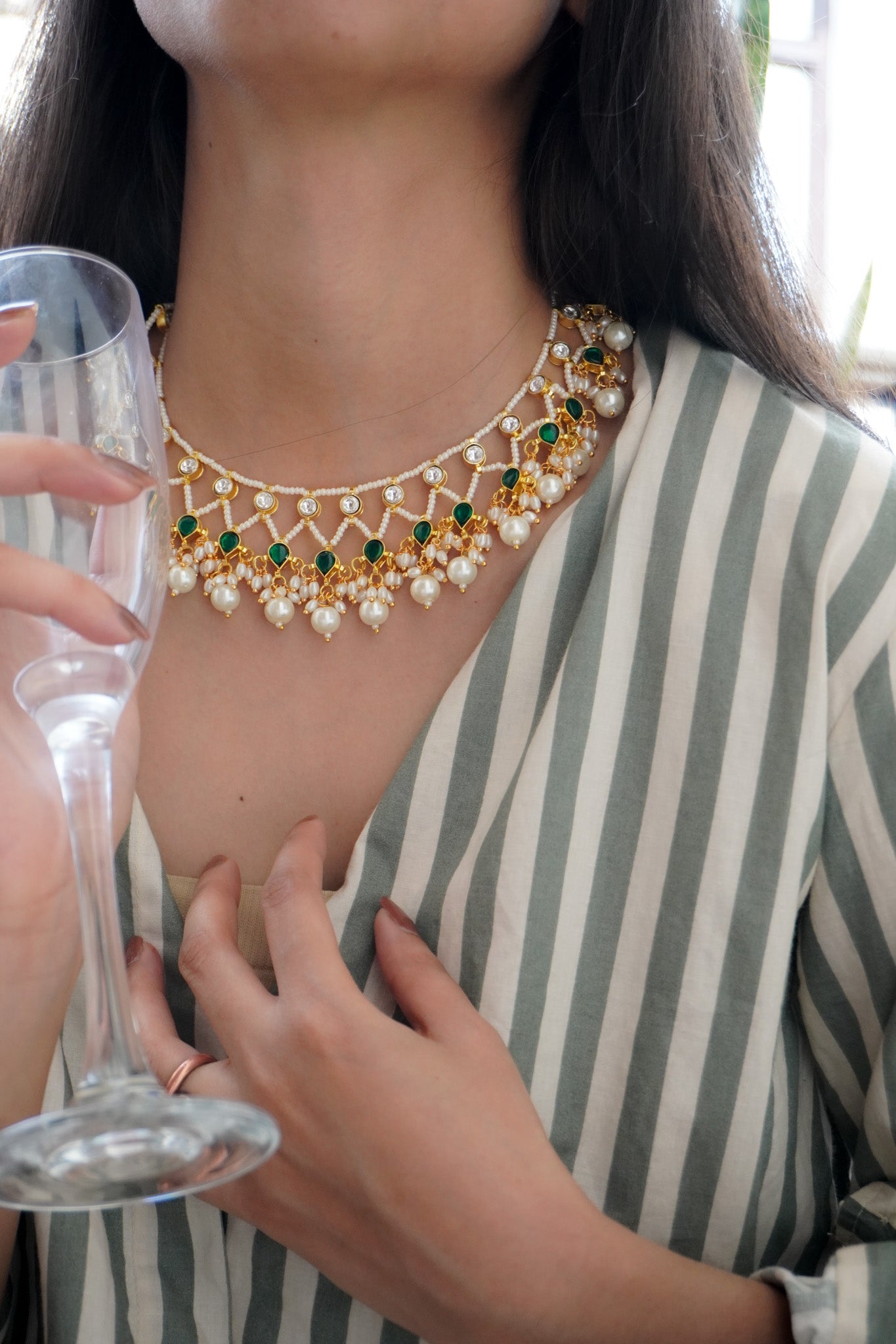 Ziya Kundan and Pearls Necklace