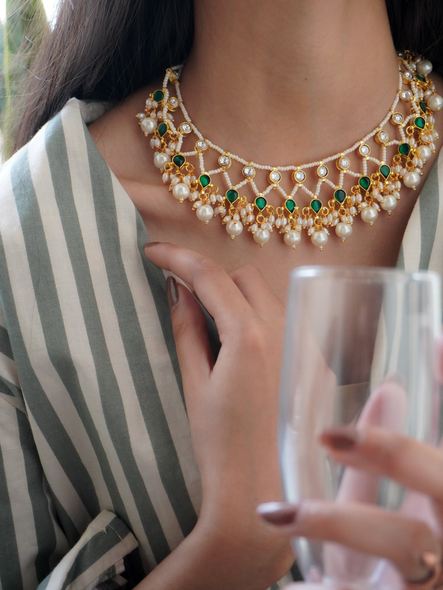 Ziya Kundan and Pearls Necklace