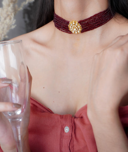 Zahra Stones and Kundan Necklace