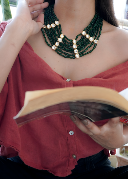 Harita Natural Stones and Kundan Embellished Necklace