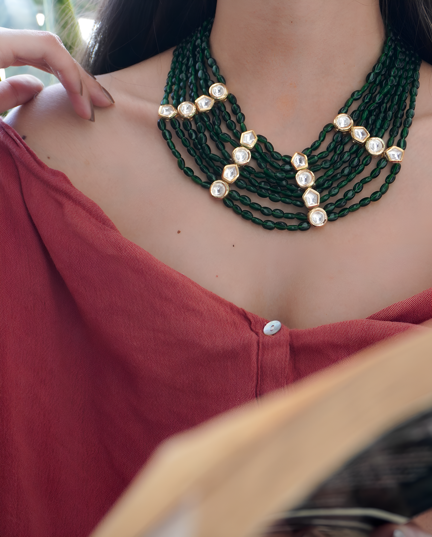 Harita Natural Stones and Kundan Embellished Necklace