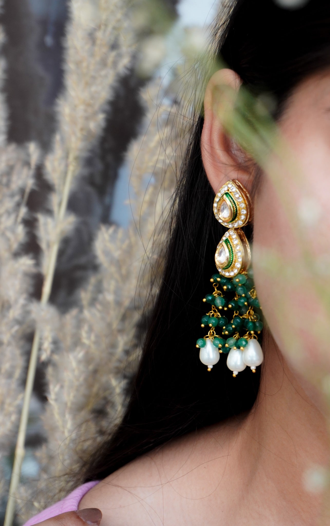 Jashn Kundan and Stones Earrings