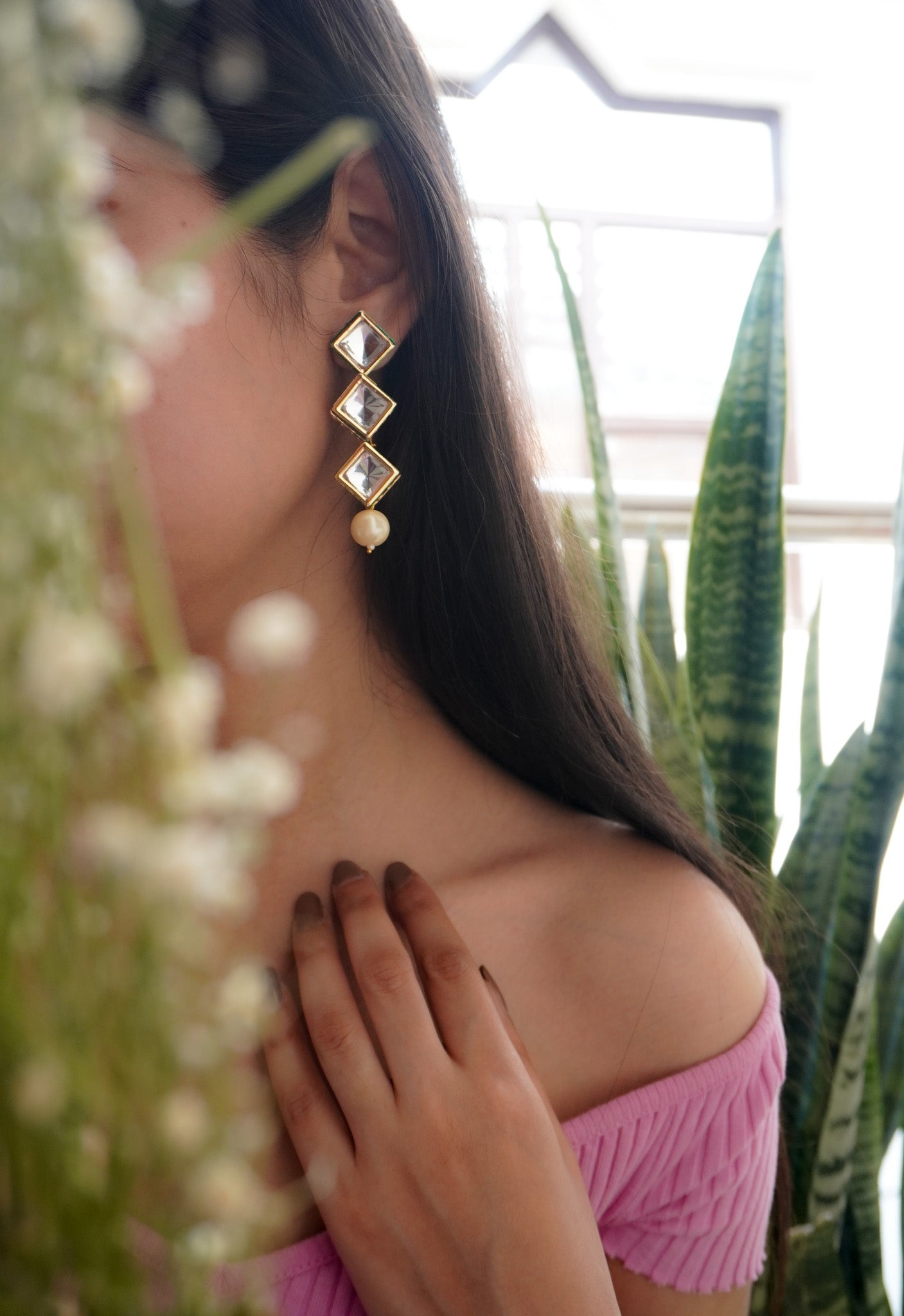 Radiant Kundan Statement Earrings
