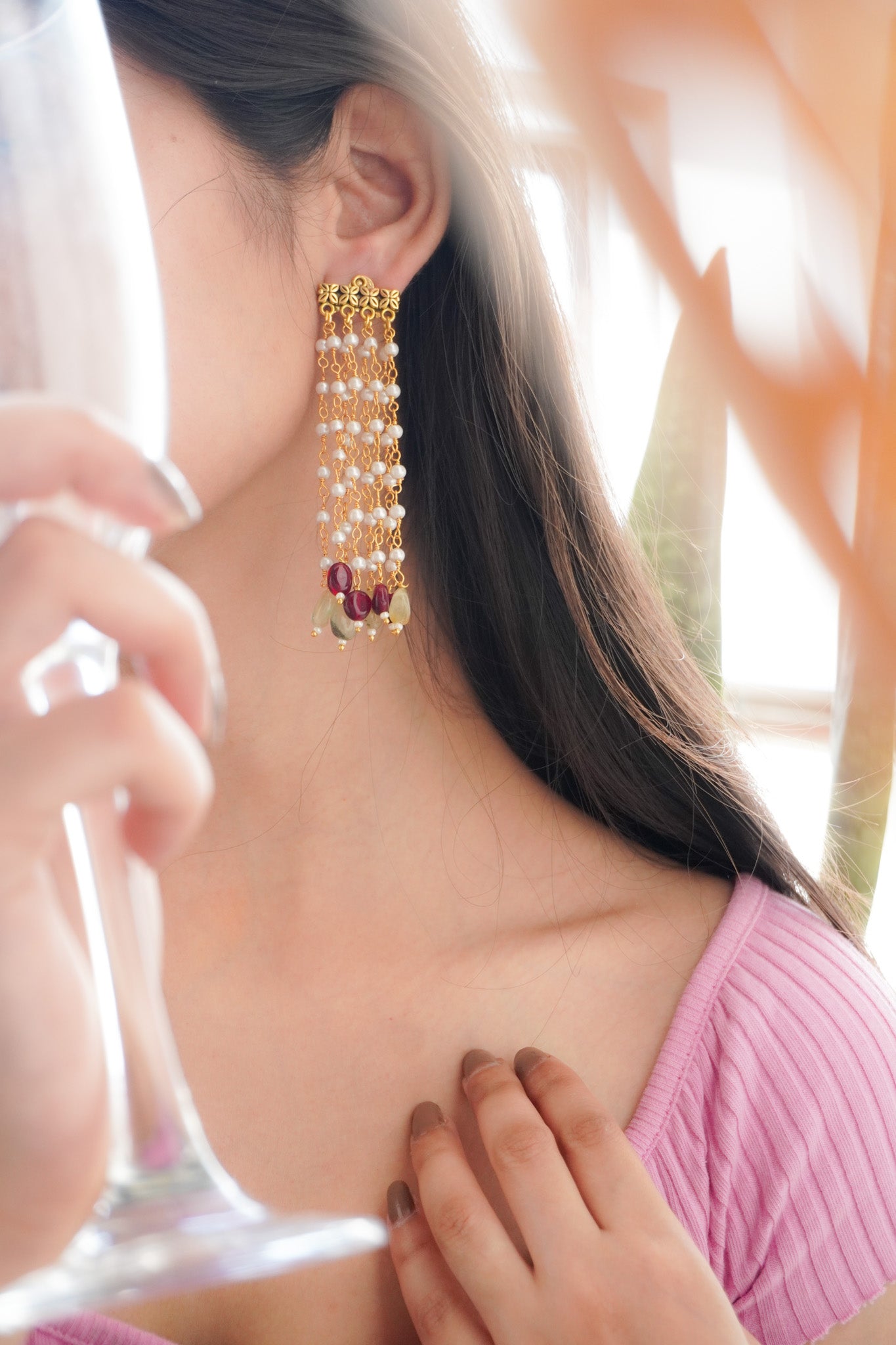 Noor Pearls Drop Earrings