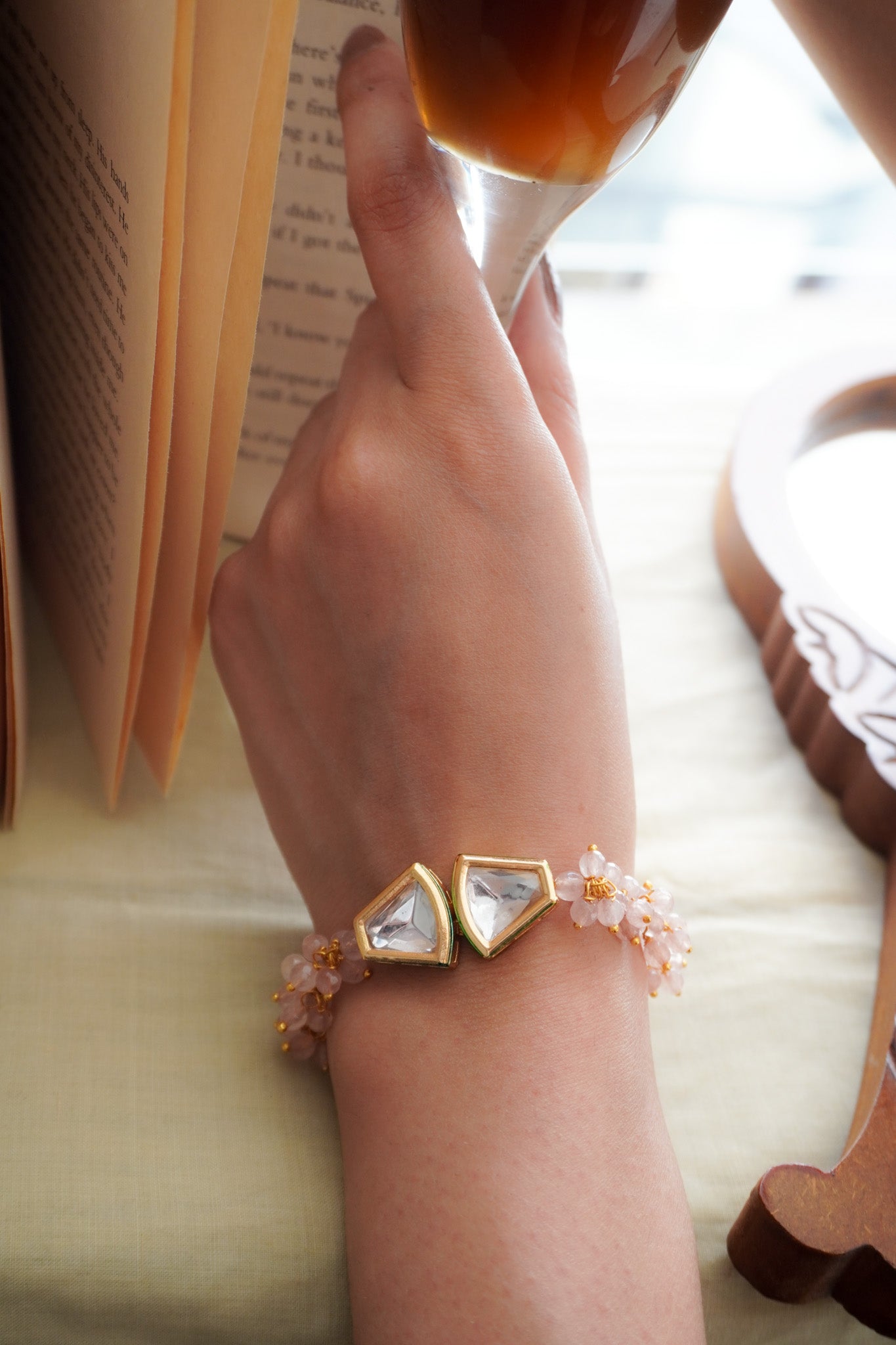 Stone Serenity Kundan Bracelet