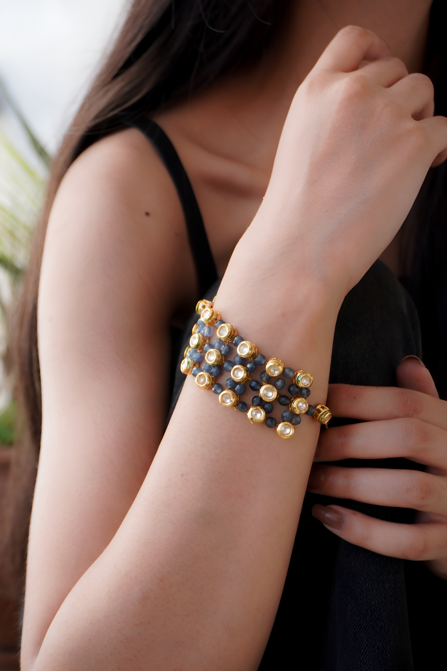 Kriti Kundan and Stone Bracelet