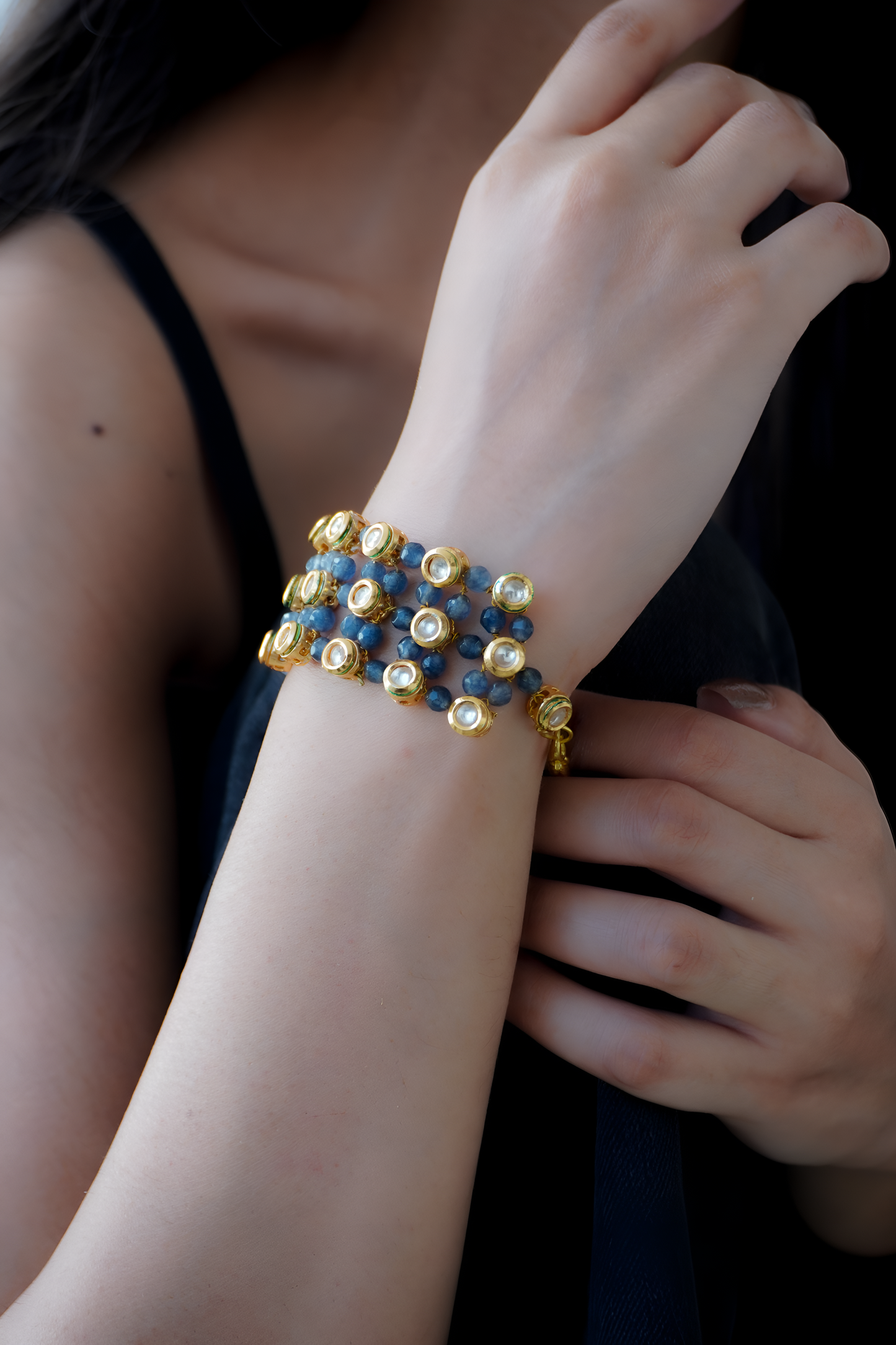 Kriti Kundan and Stone Bracelet